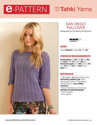 Tahki Yarns San Diego Pullover PDF