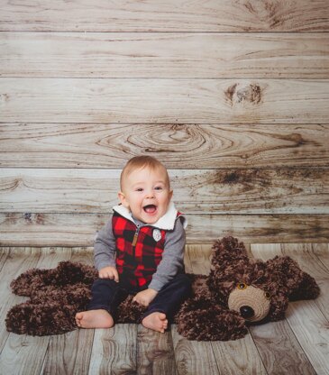 Faux Bear Skin Nursery Rug