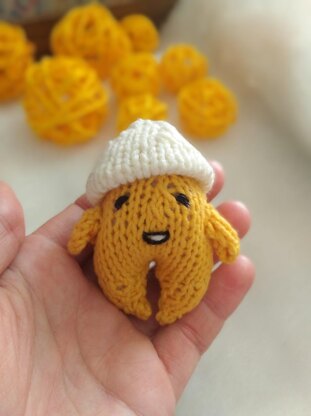 Gudetama knitting pattern.lazy egg