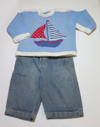 Sailing Boat Sweater for Babies and Toddlers