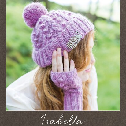 Isabella Cabled Bobble Hat and Warmers in West Yorkshire Spinners Illustrious - DBP0028 - Downloadable PDF