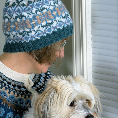 Stranded Flower Hat - knitting pattern