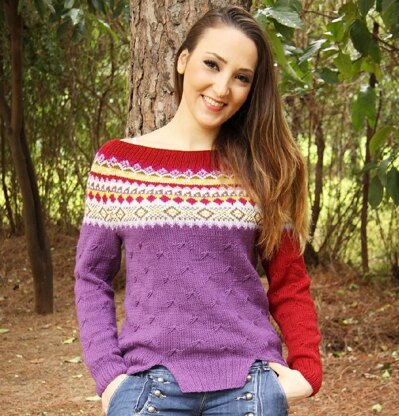 Sassy jumper fair isle yoke