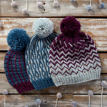 Universal Yarn We Three Hats Kit