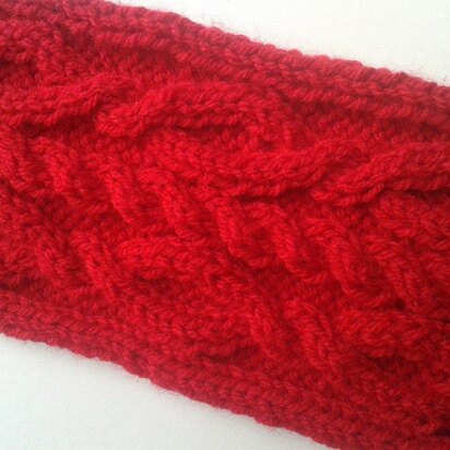 Cable Scarf Slimline version - knitting pattern