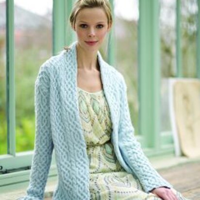 "Cabled Jacket" - Jacket Knitting Pattern For Women in Debbie Bliss Rialto DK - CMDK06