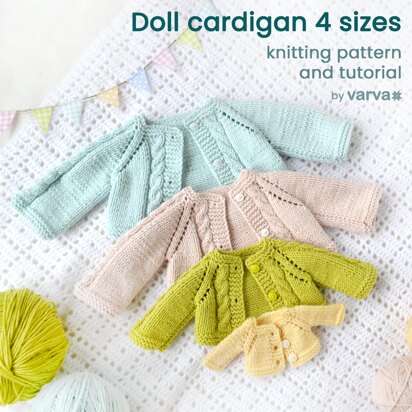 Doll cardigan. 4 sizes.