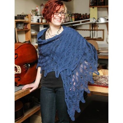 40th Anniversary 04 Mixed Tide Shawl - Knitting Pattern for Women in Valley Yarns 2/10 Merino Tencel