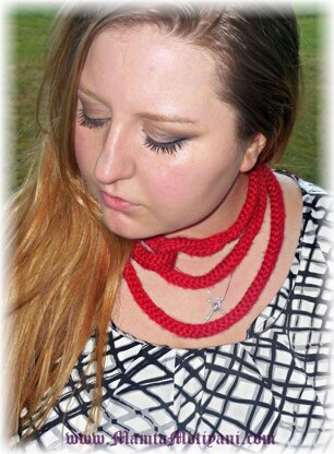 Crochet Tyre Tracks Scarf Pattern Infinity Necklace