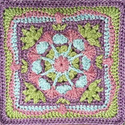 English Garden Afghan Square