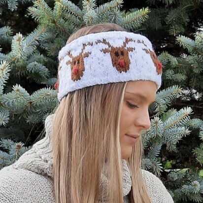 Reindeer Headband - knitting pattern
