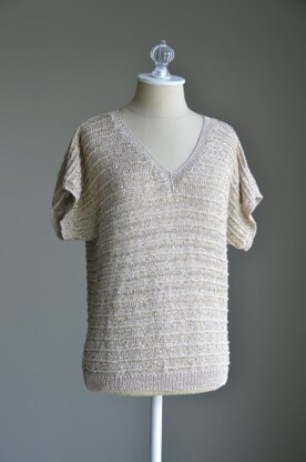 Inspired Dolman Top in Nazli Gelin Garden 5 & Rozetti Yarns Cotton Gold - 924 - Downloadable PDF