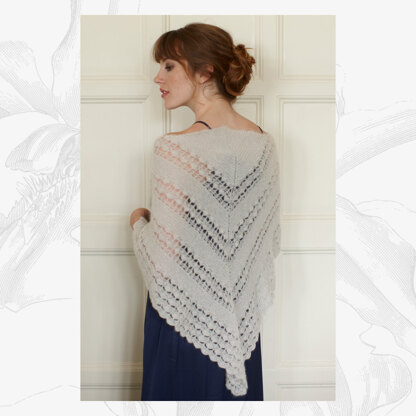 Amelia Shawl - Crochet Pattern in Willow & Lark Plume - Downloadable PDF