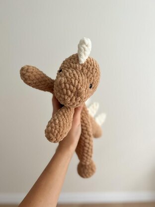 Dinosaur comforter. Dragon snuggler. Cute Amigurumi. Crochet. PDF.