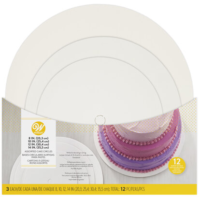 Wilton 8, 10, 12 and 14-Inch Cake Circles, 12-Count
