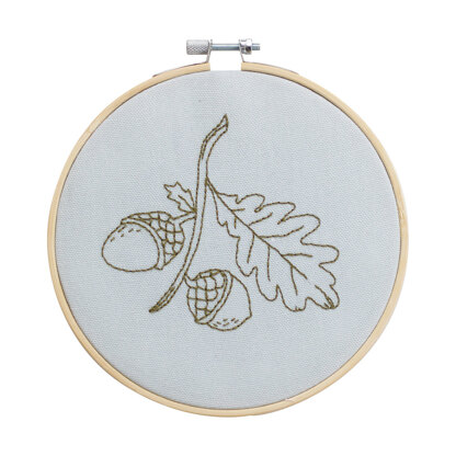 Cotton Clara Acorn Embroidery Kit - 16cm 