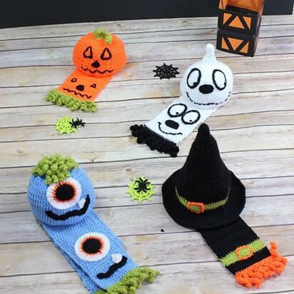 226-Halloween Hats & Scarves Crochet Pattern #226