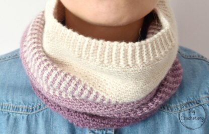 Ombre Moss Stitch Cowl