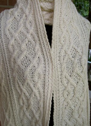 Trail Cabled Stole Shawl Scarf