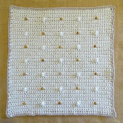 Crochet Beaded Cushion Cover