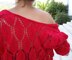 Red leaf lace cardi