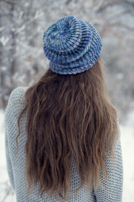 Blue Ribbed Beanie