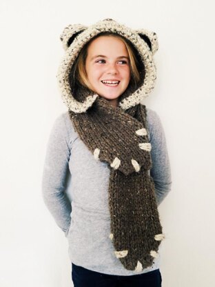 Bennett the Bear Hooded Scarf