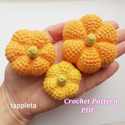 Amigurumi pumpkins 3 sizes crochet pattern