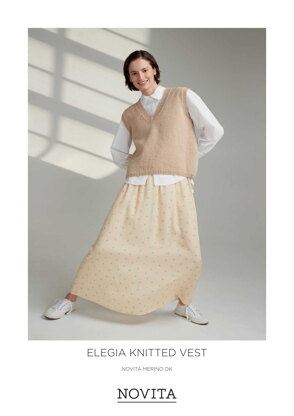 Elegia Knitted Vest in Novita Merino DK - Downloadable PDF