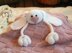 Pink Baby Bunny Toy Blanket