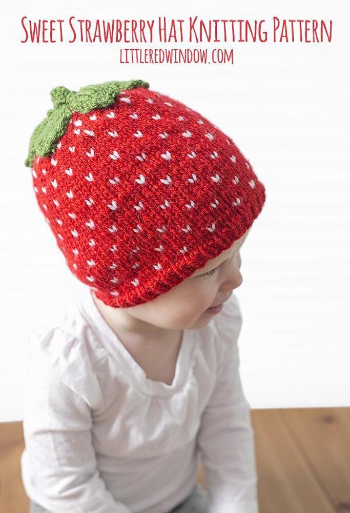 Sweet Strawberry Hat Knitting pattern by Cassandra May LoveCrafts