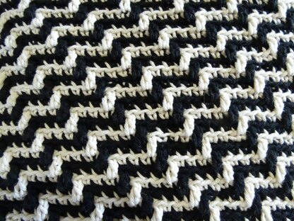Crochet Cushion Cover Scandi Zig Zag