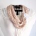 Beachy Boho Luxury a knitted Mobius twist infinity scarf