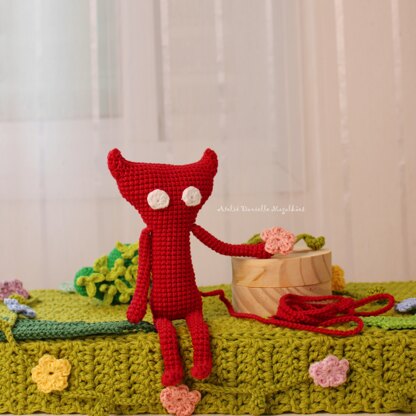 Red Yarn Spirit – Amigurumi Fanart Pattern (Digital PDF)