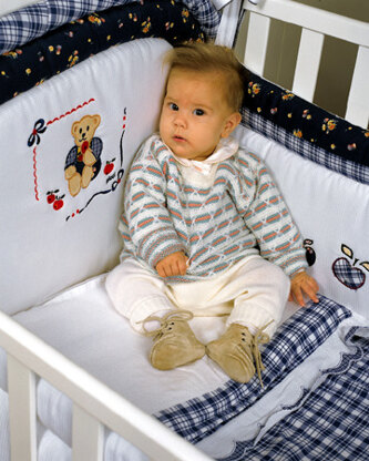 Striped Baby Jumper in Adriafil Avantgarde