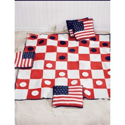 Checkerboard Picnic Blanket in Lily Sugar 'n Cream Solids