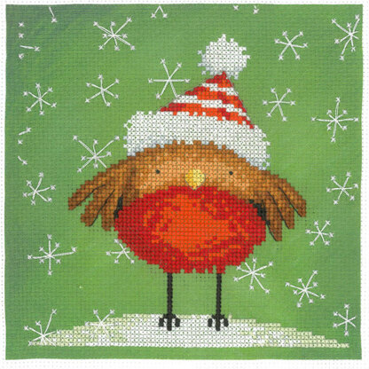 Creative World of Crafts Robin Red Breast Cross Stitch Kit - One Size