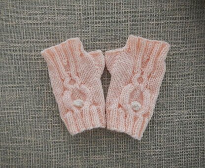 Bunny Fingerless Mittens Design 2