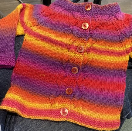 Sunshiny baby cardi #3