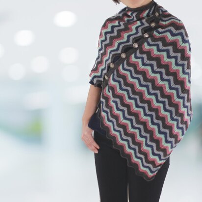 Colorful waves poncho