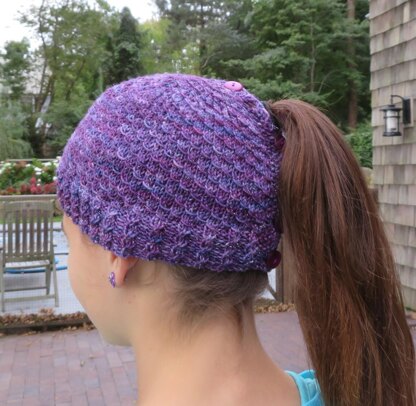 Girls' Mermaid Scales Ponytail hat