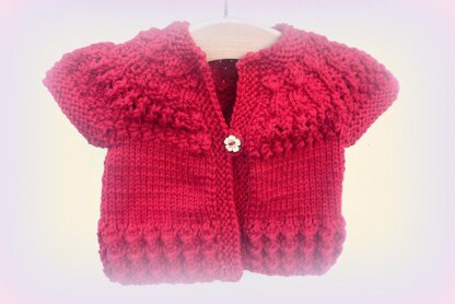 Ruby - a seamless top down everyday yoked cardigan