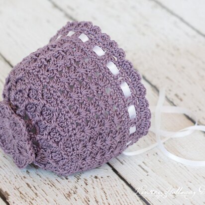 Lavender Blue Baby Bonnet