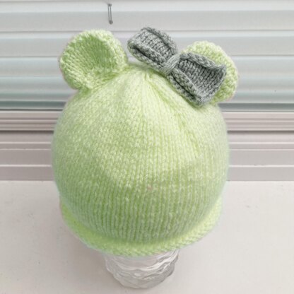 Baby Bear Hat Knitting Pattern #453