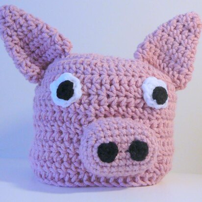 Pink Piggy Hat Newborn to Adult