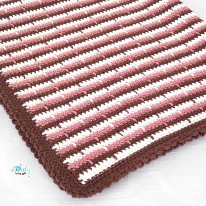 Striped Baby Blanket Crochet Pattern