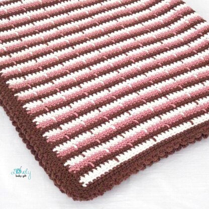 Striped Baby Blanket Crochet Pattern