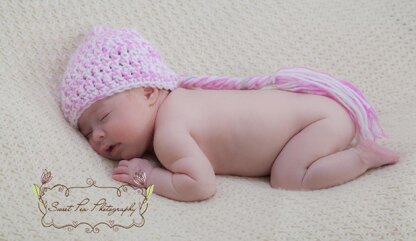 Hat with Plaited Braided Tail