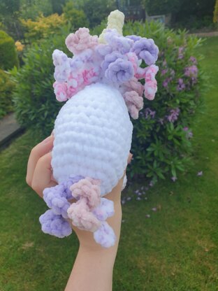 Large crochet fluffy unicorn