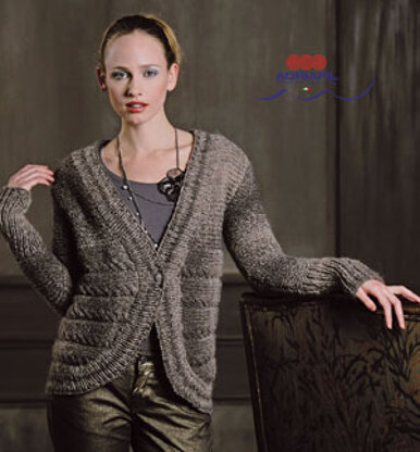 Helen Cardigan in Adriafil Coyote